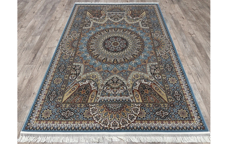 Ковер турецкий Абришим 3809A BLUE прямоугольный
