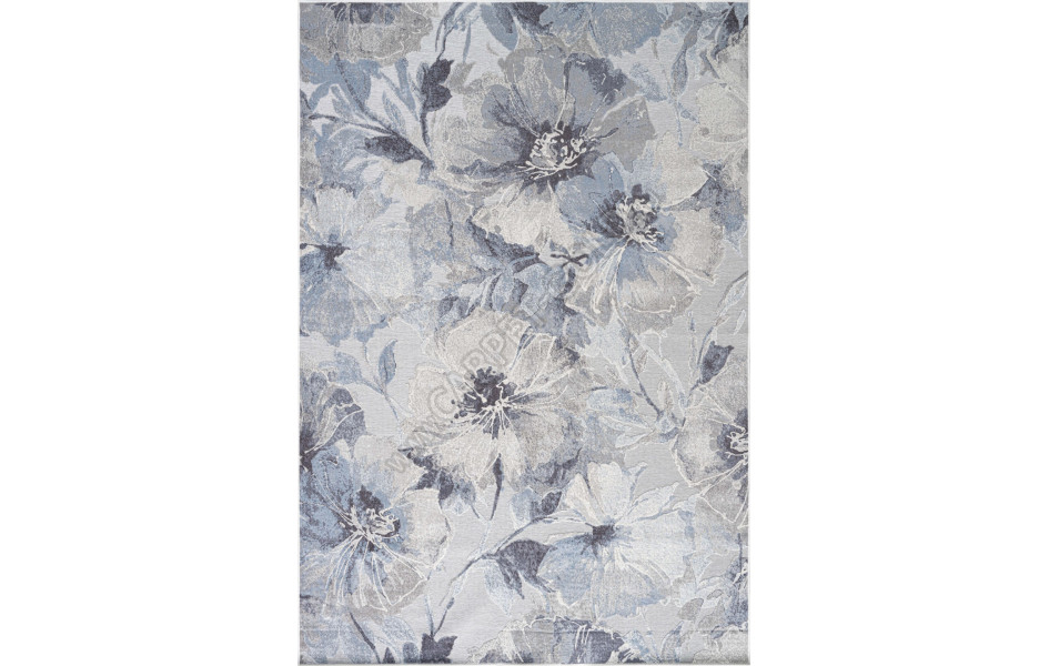 Серый бельгийский ковер коллекции ORIGAMI 11035 6646 91 с цветами