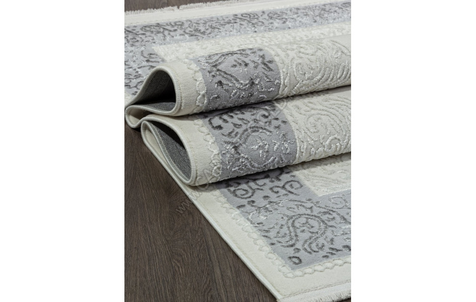 Ковер 00759B - CREAM HB / GREY FDY - Прямоугольник - коллекция SAHARA