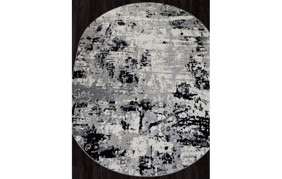 Ковер F284 - DARK GRAY - Овал - коллекция PALERMO